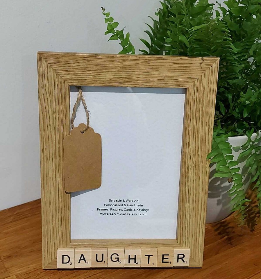 Gifts My Word Art Creations | Daughter 7 X 5 Scrabble Frame