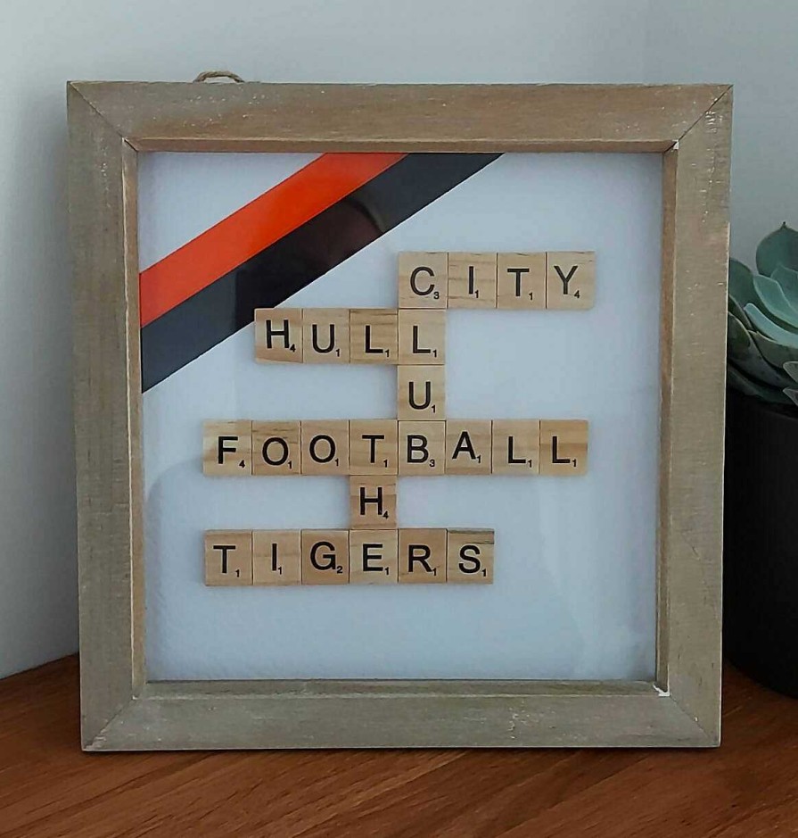 Gifts My Word Art Creations | Hull City Theme Large Scrabble Artwork