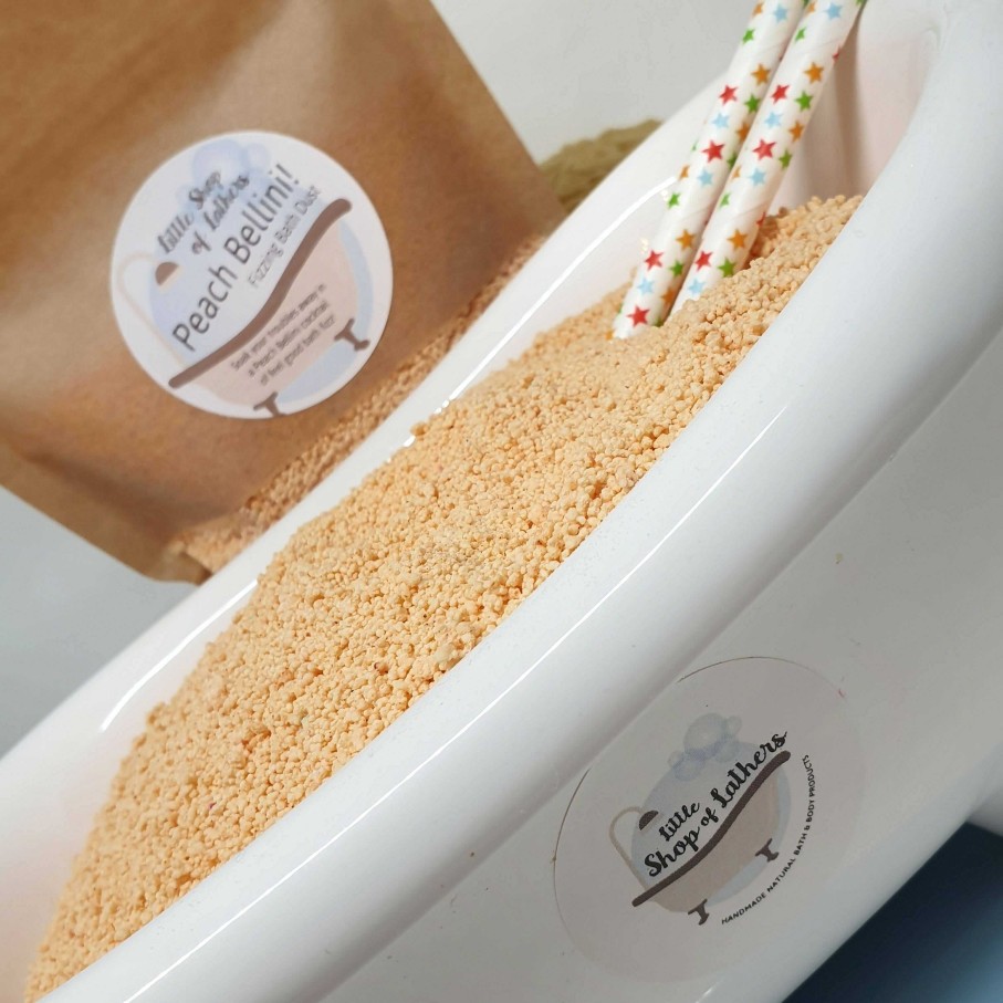 Bath & Body Little Shop of Lathers | Peach Bellini Fizzing Bath Dust