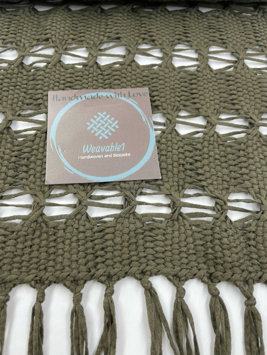 Gifts Weavable1 | Handwoven Khaki Bouqet Scarf