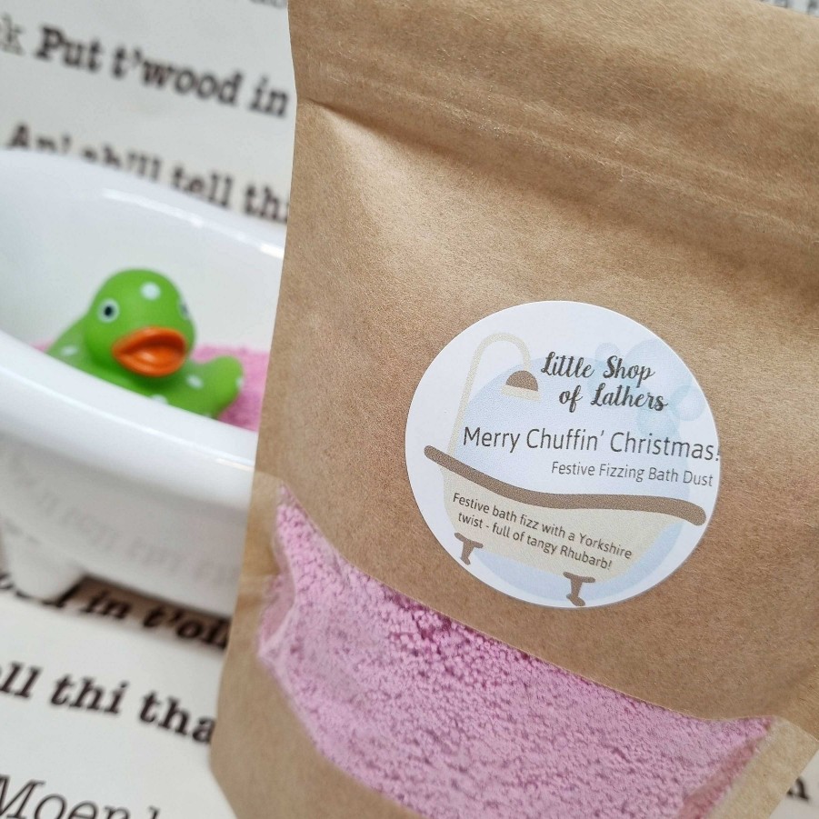 Bath & Body Little Shop of Lathers | Merry Chuffin Christmas Fizzing Bath Dust