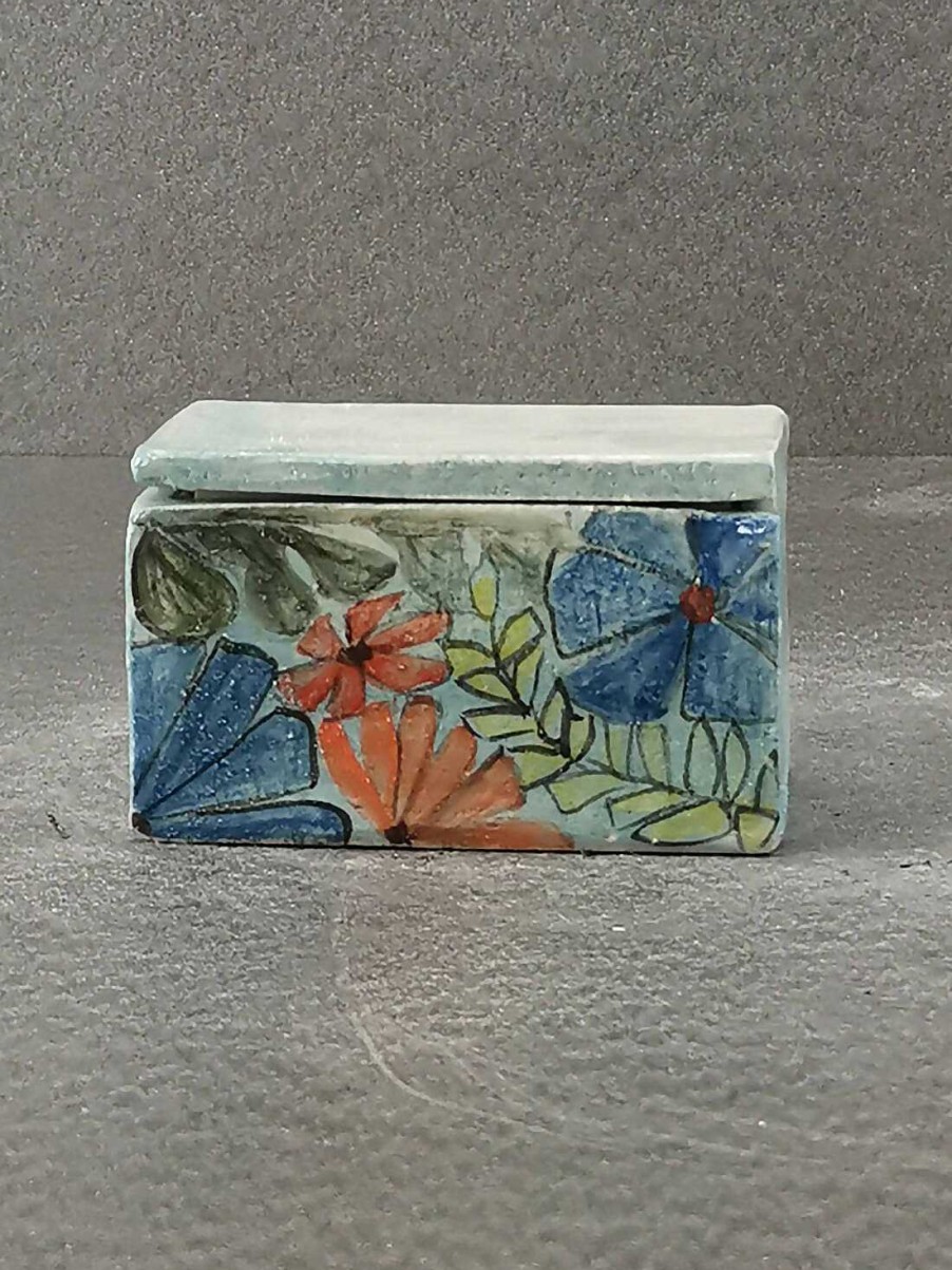 Ceramics & Pottery Kissed Frog Pottery | Cottage Garden Keepsake Box