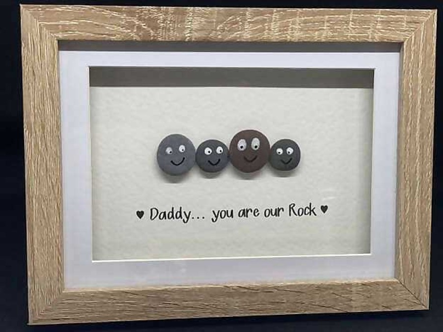 Gifts Pebble Art Design | Daddy / Dad You Are Our / My Rock - Small