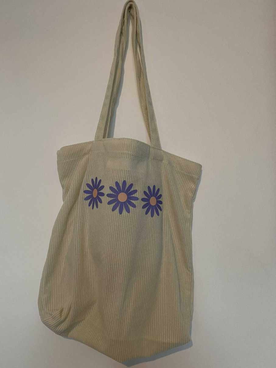 Accessories The Mellors Create | Cream Purple Flower Tote