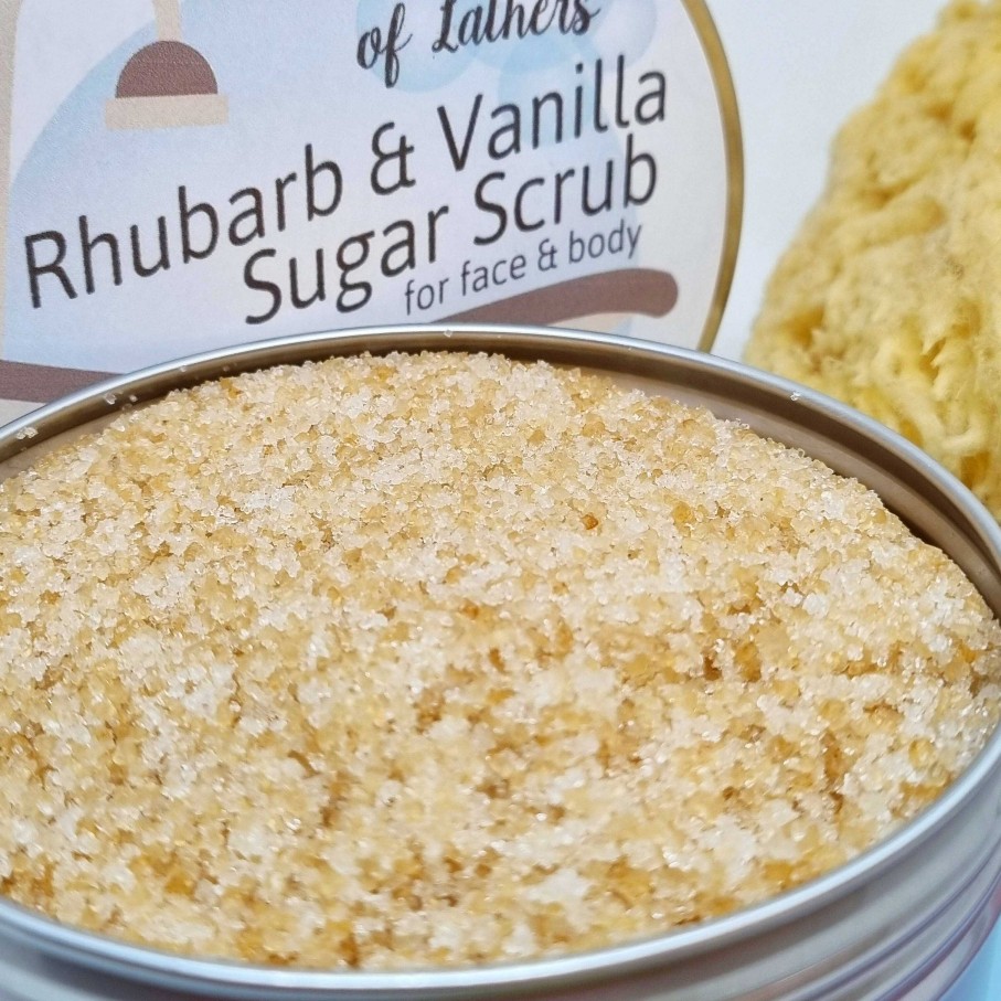 Bath & Body Little Shop of Lathers | Rhubarb & Vanilla Exfoliating Body Sugar Scrub