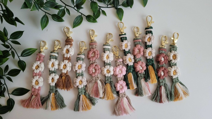 Accessories SujuMade | Macrame Flower Keyring