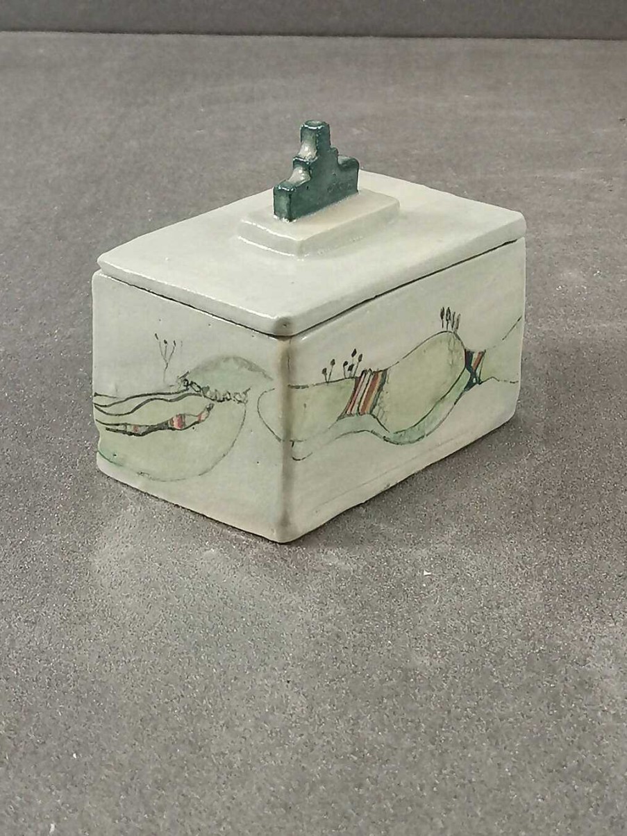 Ceramics & Pottery Kissed Frog Pottery | 0194 Rolling Hills Keepsake Box