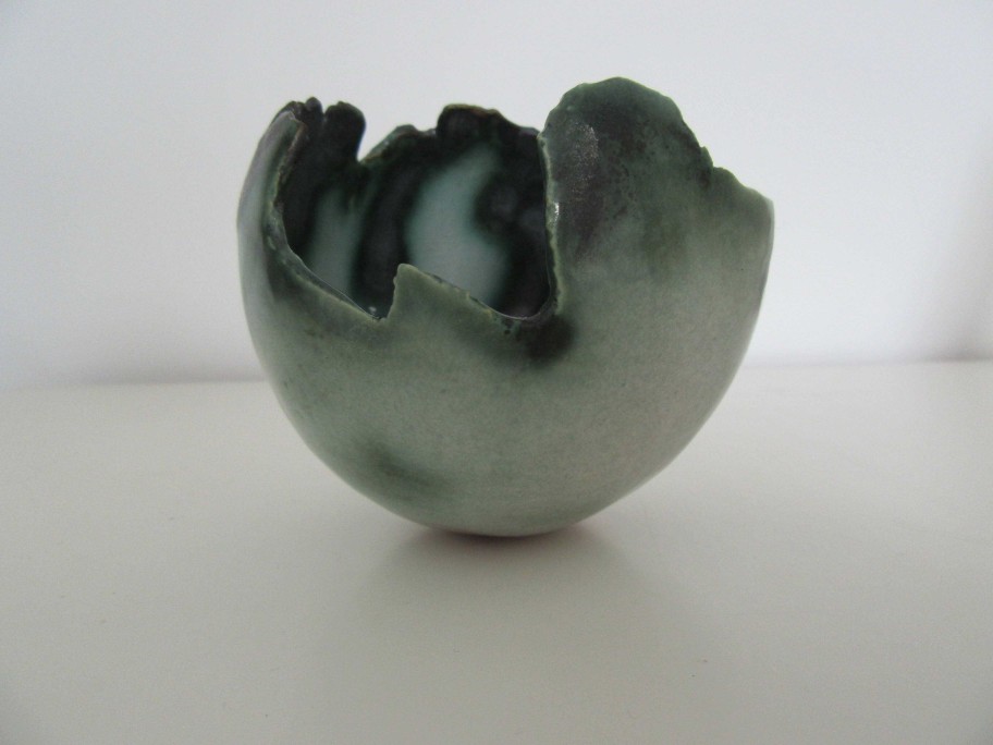 Ceramics & Pottery Down to Earth Ceramics | Green Rocking Rockpool Pot