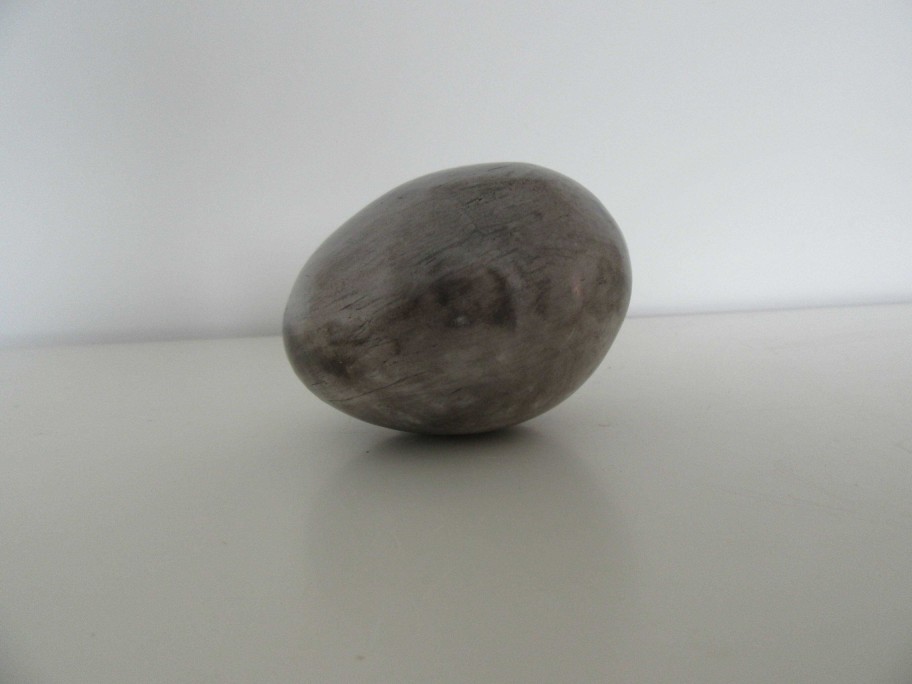 Ceramics & Pottery Down to Earth Ceramics | Smoke Fired Pebble Form With Leaf Impression