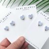 Gifts Clay Blanca - Ceramics | Speckle Purple Studs