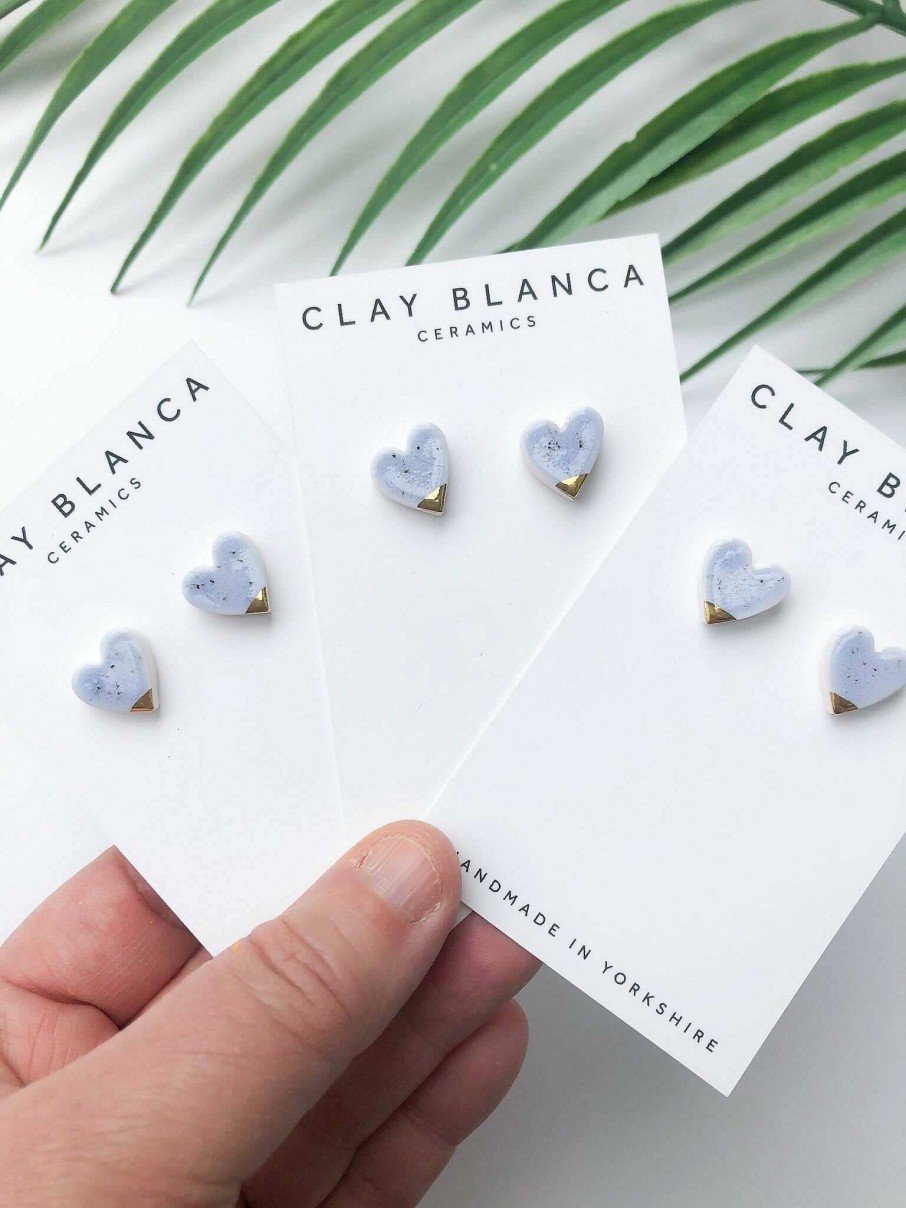 Gifts Clay Blanca - Ceramics | Speckle Purple Studs