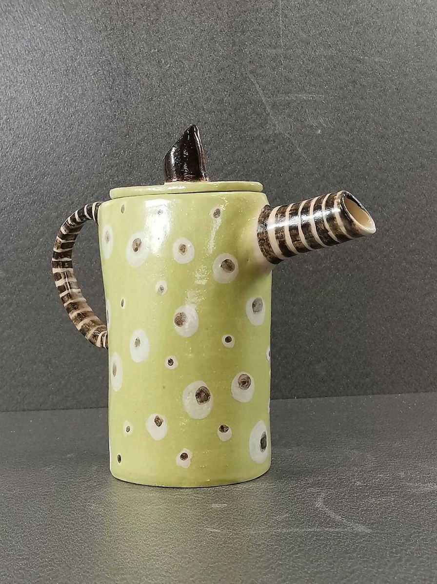 Ceramics & Pottery Kissed Frog Pottery | Dots & Stripes Teapot