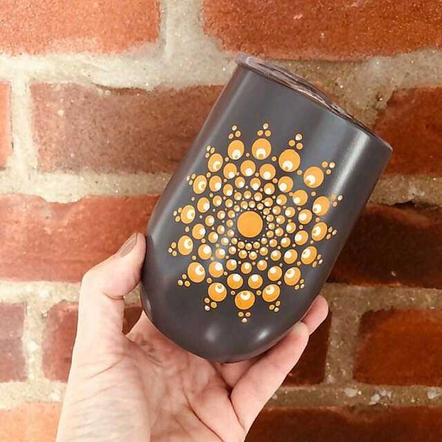 Gifts The Artful Dotter | Hand Painted, Bullet Style Thermal Travel Cup