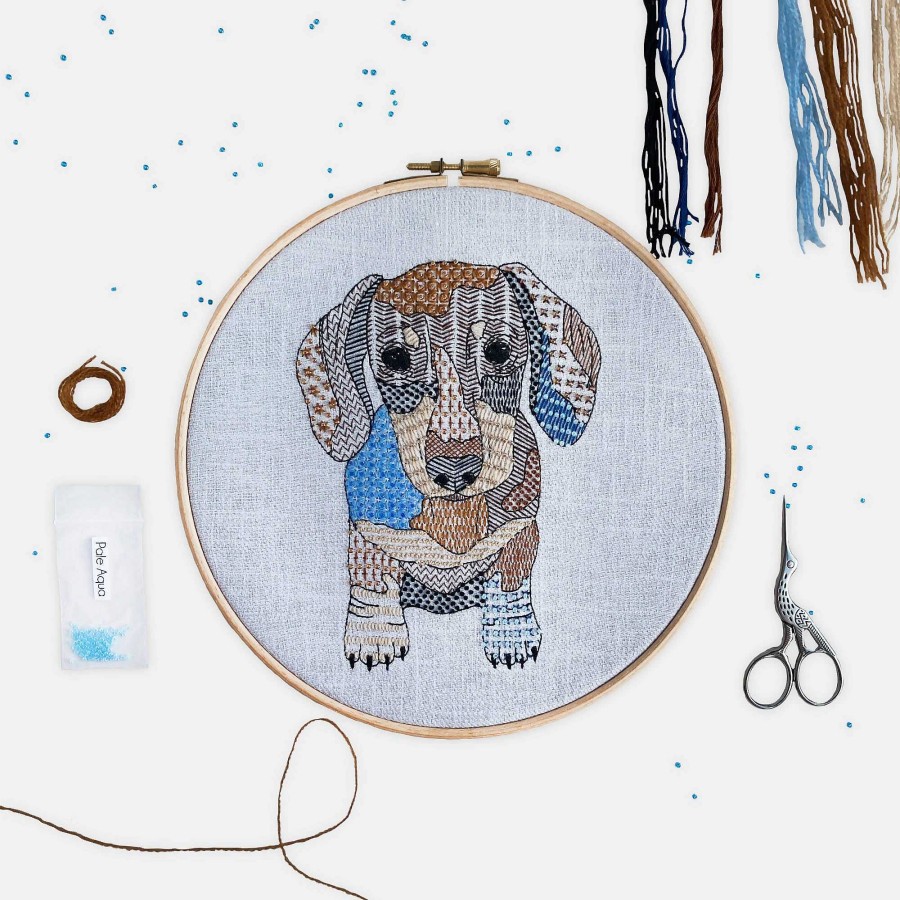 Gifts Kirsty Freeman Design | Dachshund Embroidery Kit