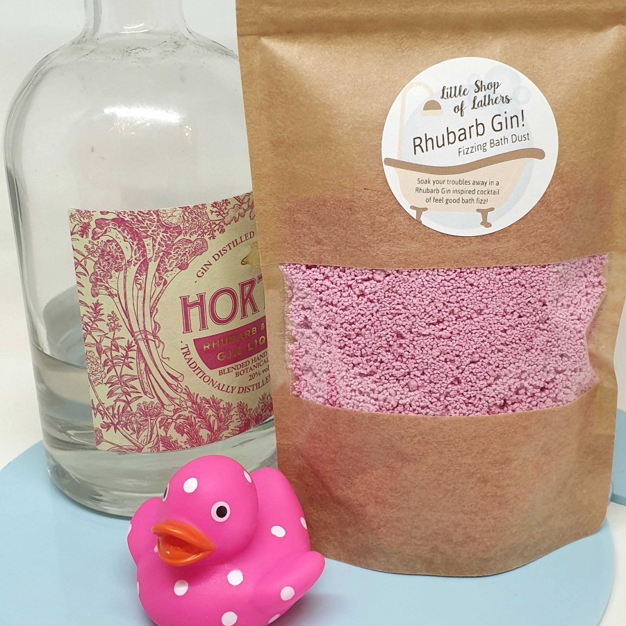 Bath & Body Little Shop of Lathers | Rhubarb Gin Fizzing Bath Dust