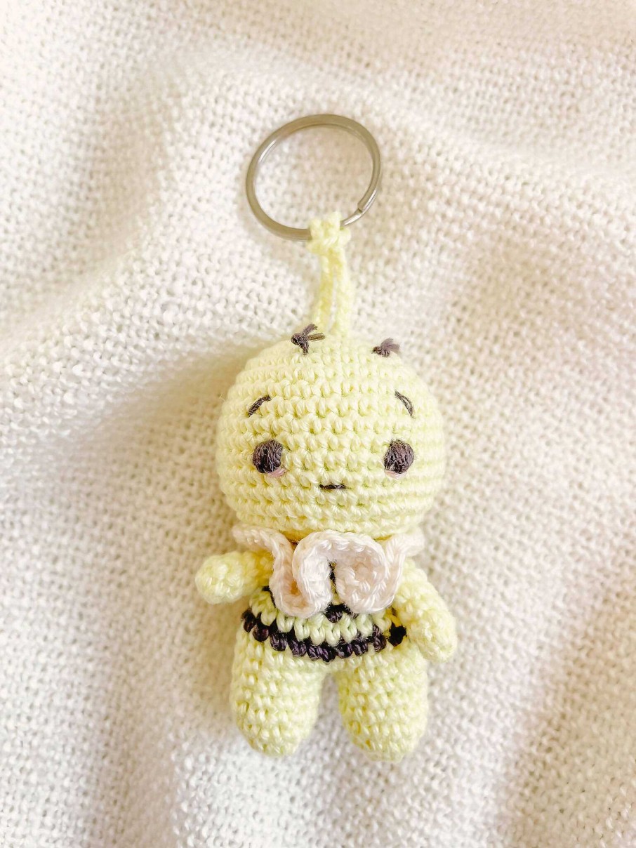 Gifts Miniwhale Studio | Hand-Made Crochet Bee Keychain / Ukca-Ce Certified