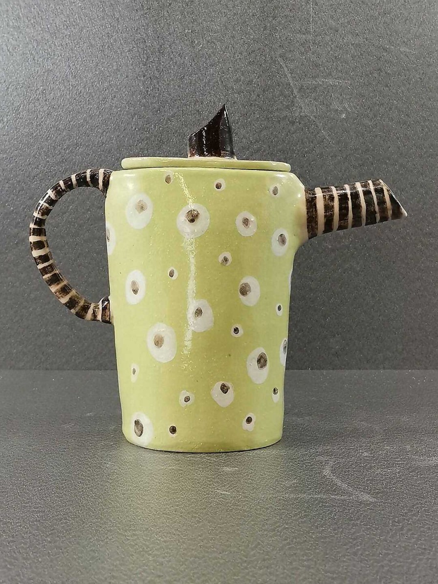 Ceramics & Pottery Kissed Frog Pottery | Dots & Stripes Teapot