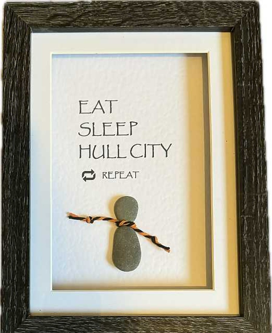 Gifts Pebble Art Design | Eat Sleep Hull City Football - Small