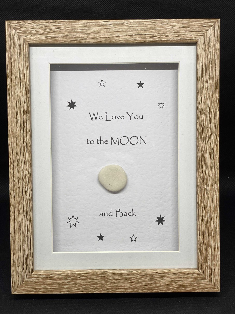 Gifts Pebble Art Design | We Love You To The Moon - Small