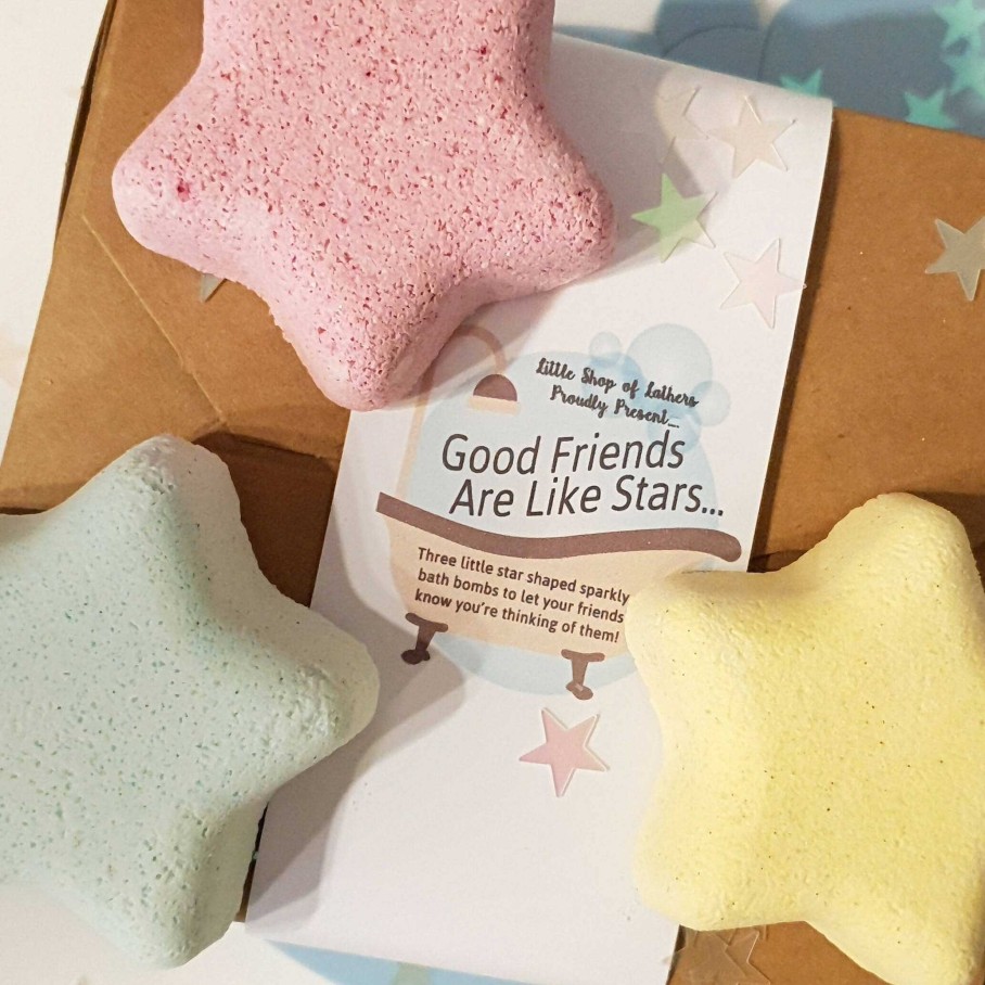 Gifts Little Shop of Lathers | Good Friends Are Like Stars Bath Bomb Gift