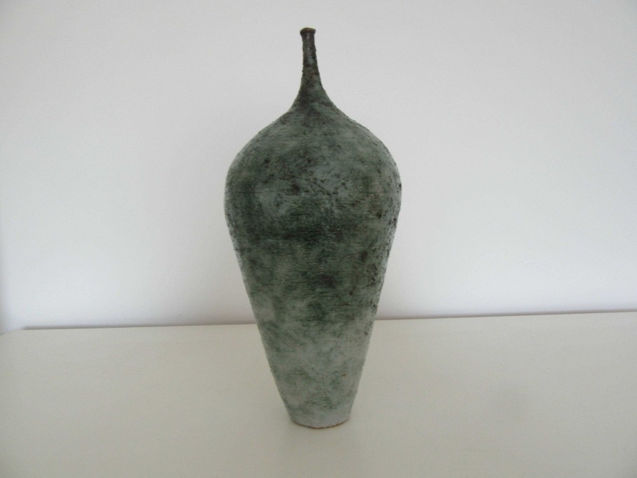 Ceramics & Pottery Down to Earth Ceramics | Green Stoneware Bottle