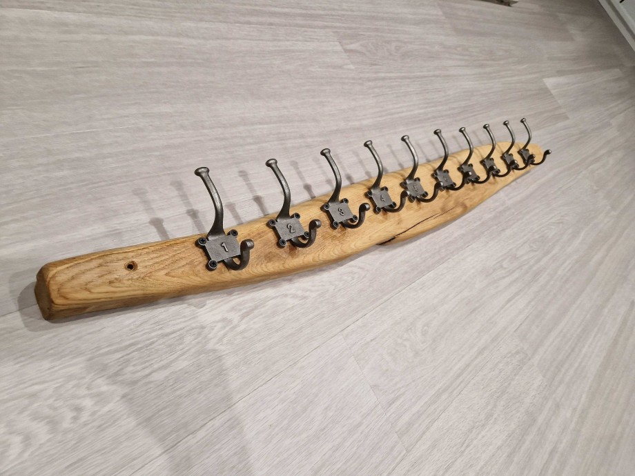 Gifts Westfield Oak Design | Rustic Solid Oak Coat Rack 3 Hook Waney - 1076