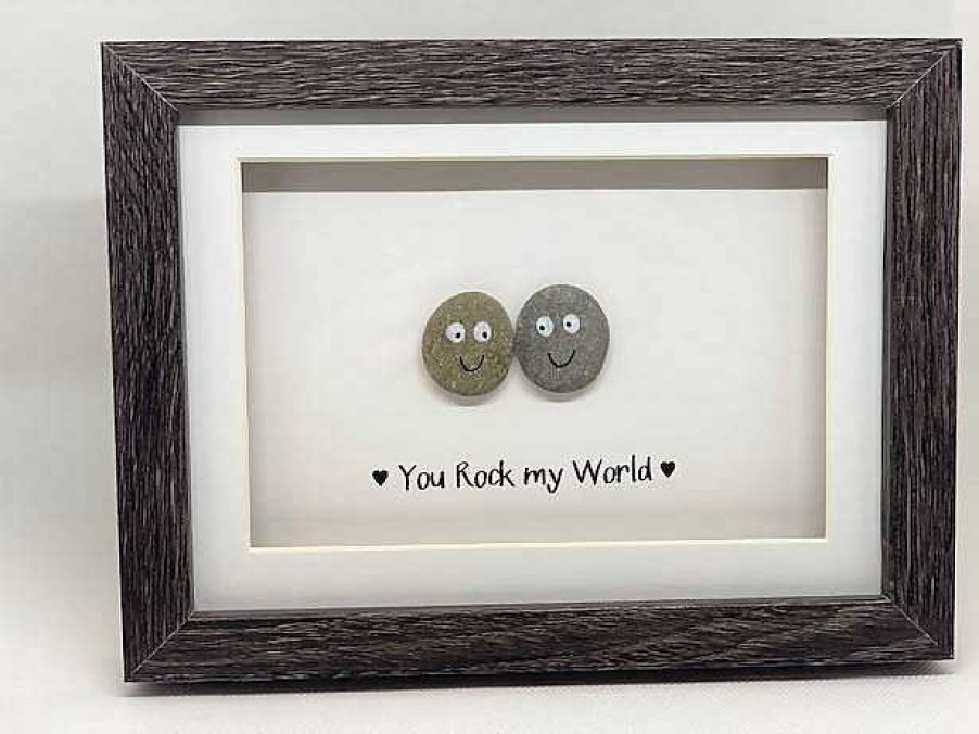 Gifts Pebble Art Design | You Rock My World - Small