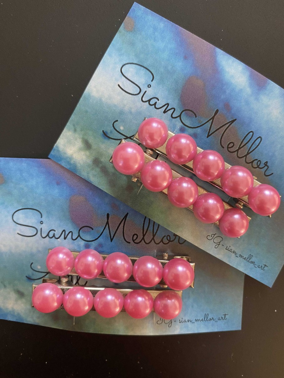 Accessories The Mellors Create | Pink Hair Clips Set Of 2