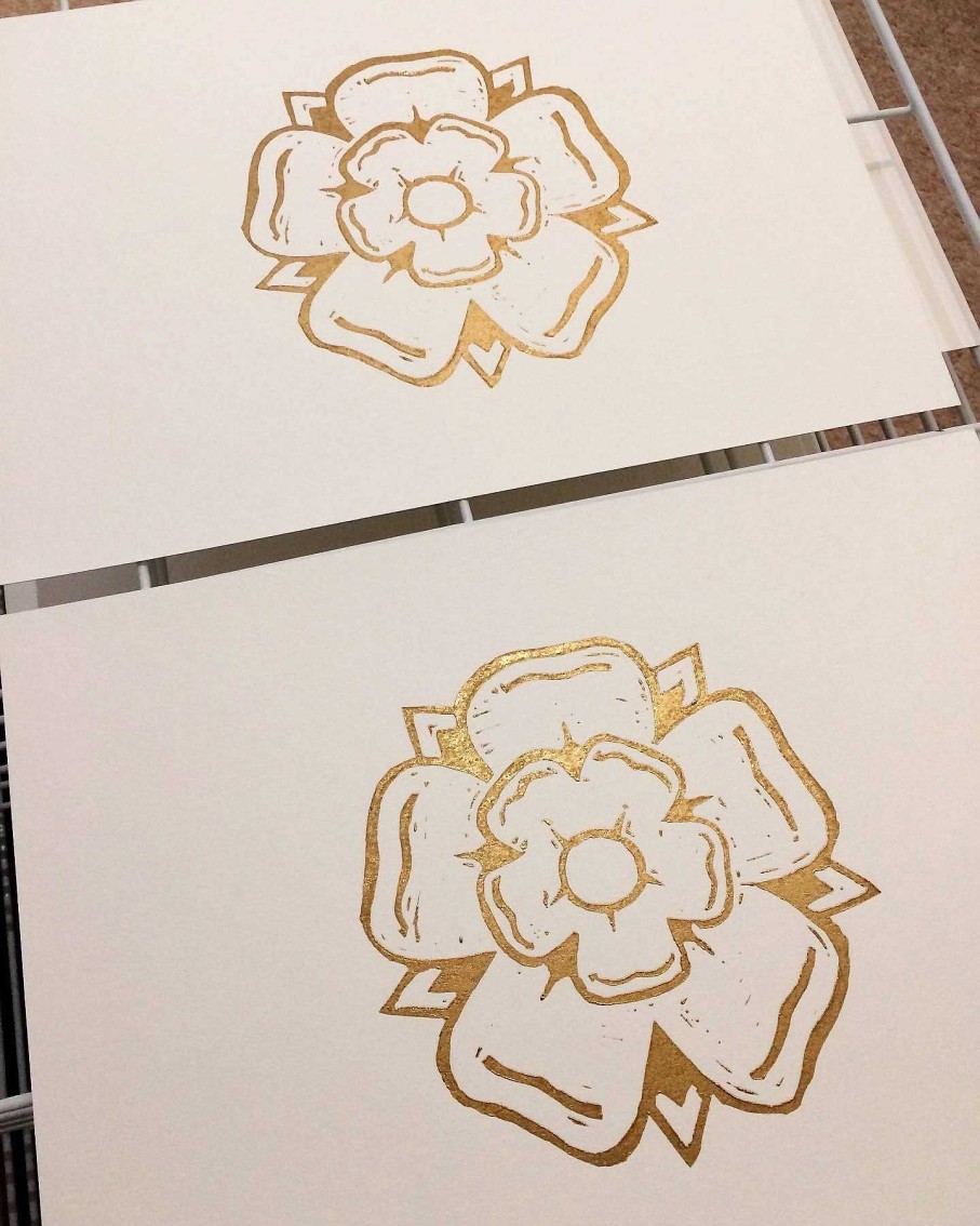 Gifts The Northern Printcess | Yorkshire Rose - Lino Print