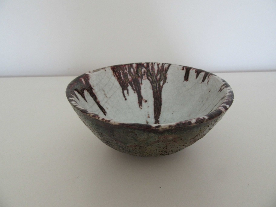 Ceramics & Pottery Down to Earth Ceramics | Raku Metallic Drip Bowl