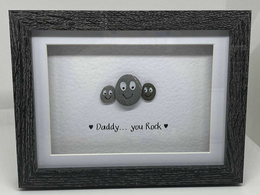 Gifts Pebble Art Design | Daddy /Dad You Rock - Small