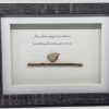 Gifts Pebble Art Design | A Robin Appears- Small (Light Frame)