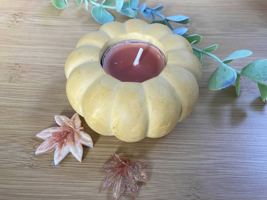 Ceramics & Pottery SandieBee Designs | Pumpkin Tealight Holder