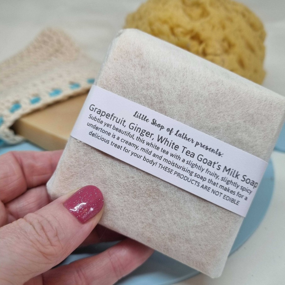 Gifts Little Shop of Lathers | Goats Milk Soap With Grapefruit, Ginger & White Tea