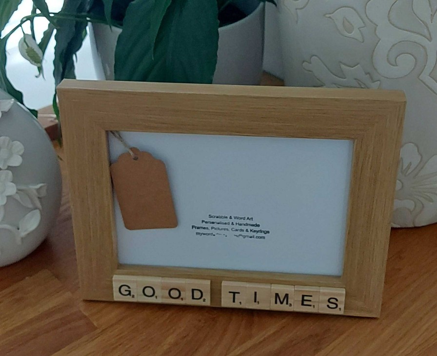 Gifts My Word Art Creations | Good Times 7 X 5 Scrabble Frame