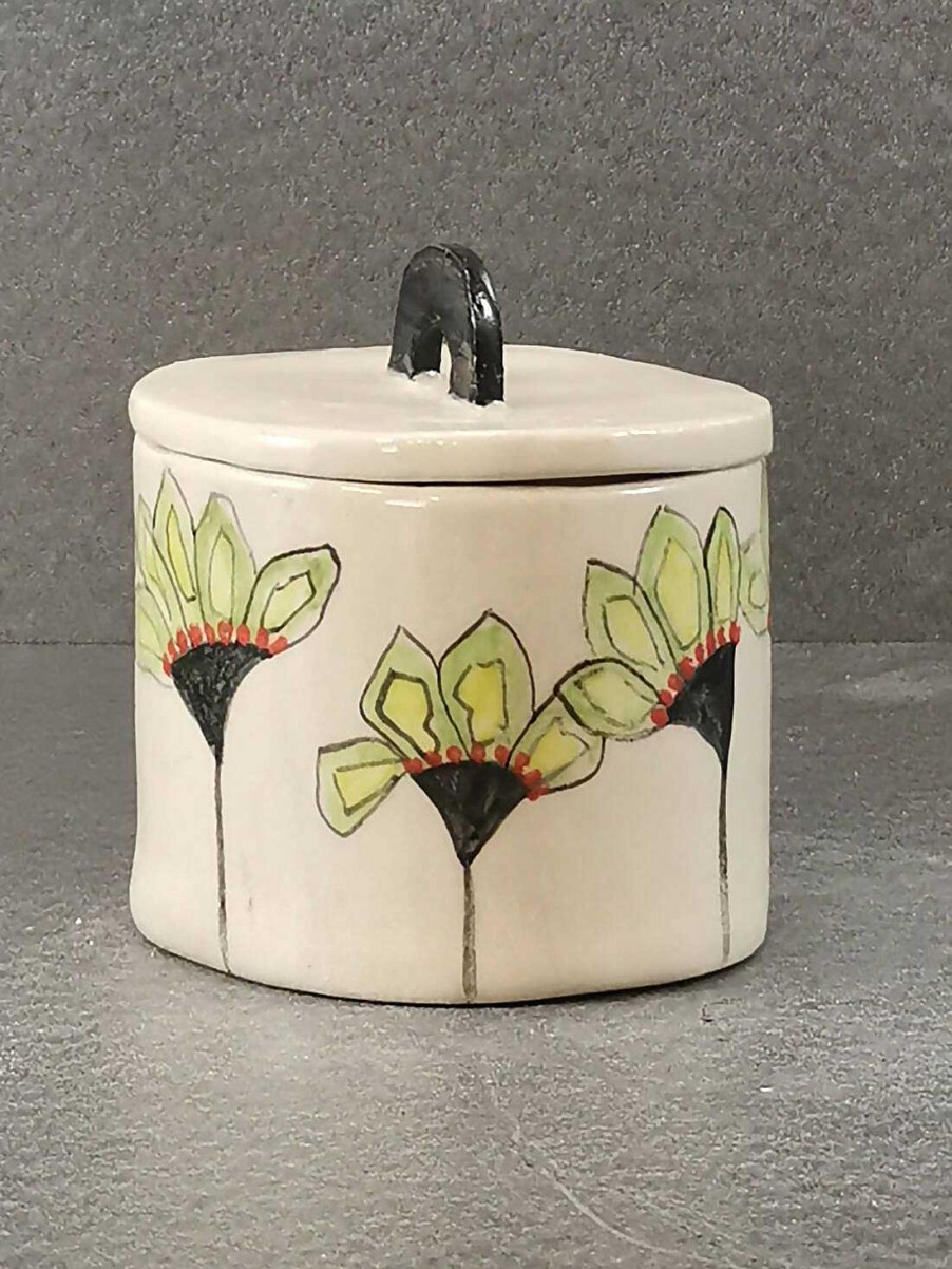 Ceramics & Pottery Kissed Frog Pottery | Rising Flowers Keepsake Box