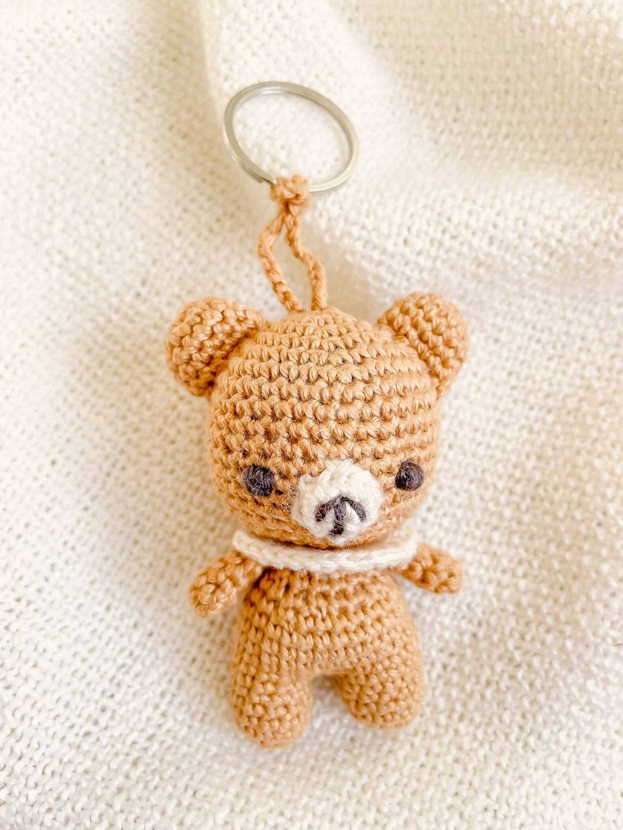 Gifts Miniwhale Studio | Hand-Made Crochet Bear Keychain / Ukca-Ce Certified