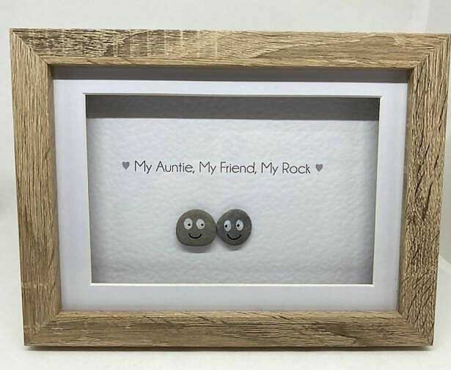 Gifts Pebble Art Design | My Auntie/Aunty, My Friend, My Rock Faces- Small