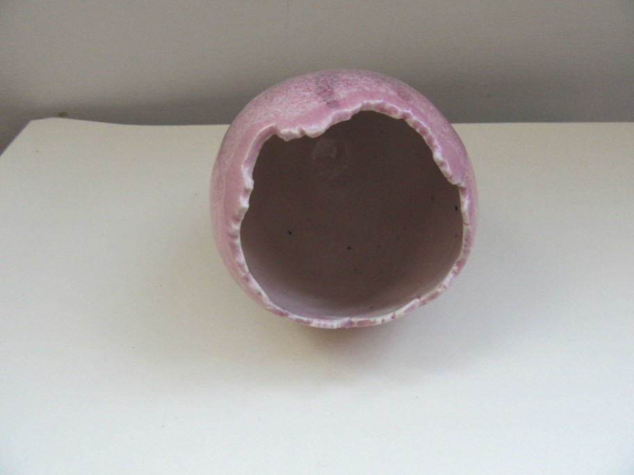 Ceramics & Pottery Down to Earth Ceramics | Pink Rocking Egg Form Pot