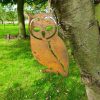 Gifts Westfield Oak Design | Metal Rust Owl 1061