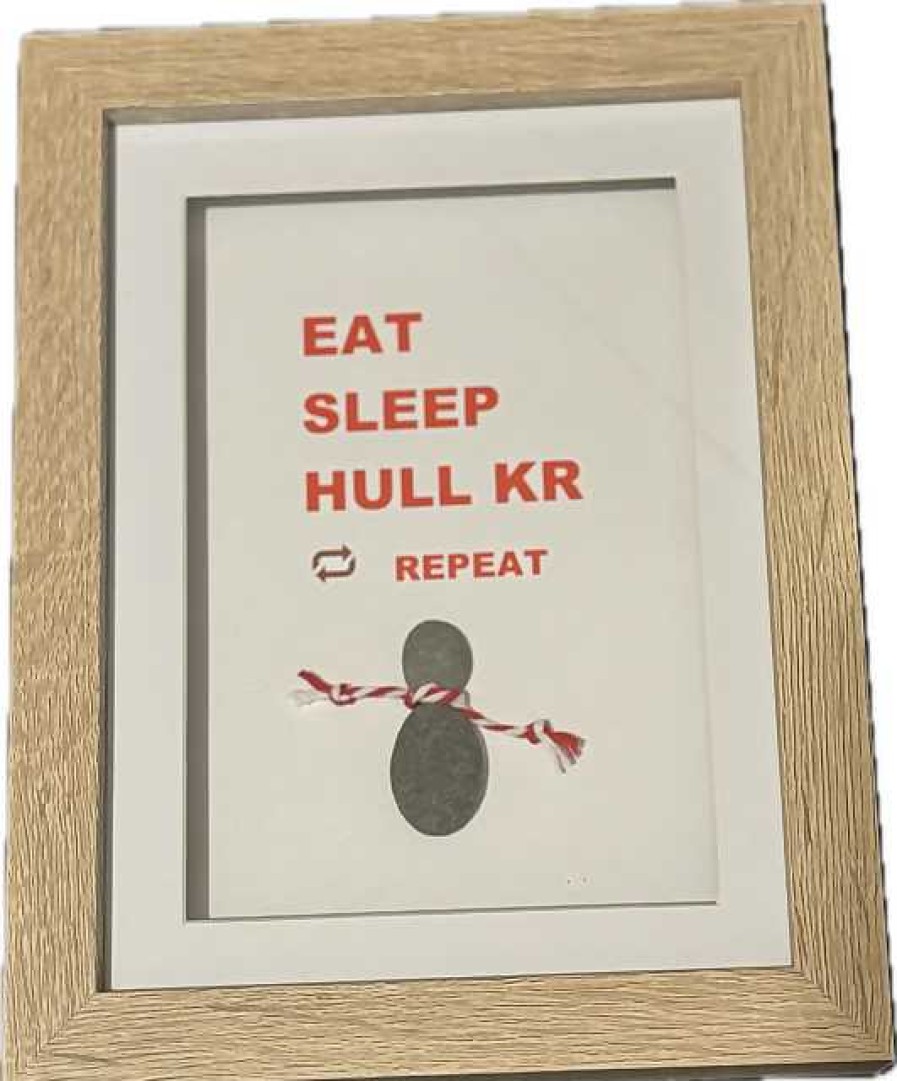 Gifts Pebble Art Design | Eat Sleep Hull Kr Rugby - Small