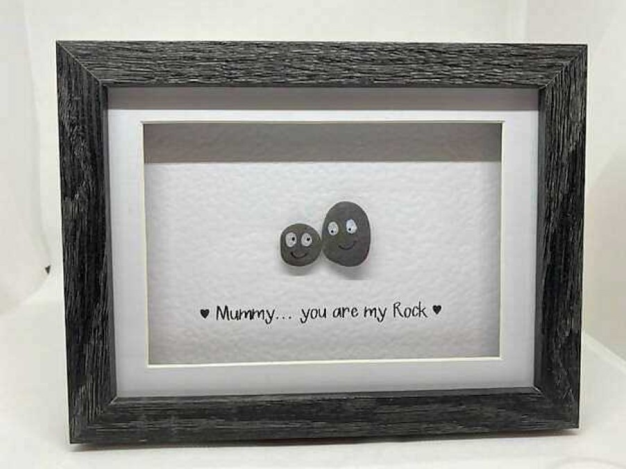 Gifts Pebble Art Design | Mummy/Mum You Are Our/My Rock - Small