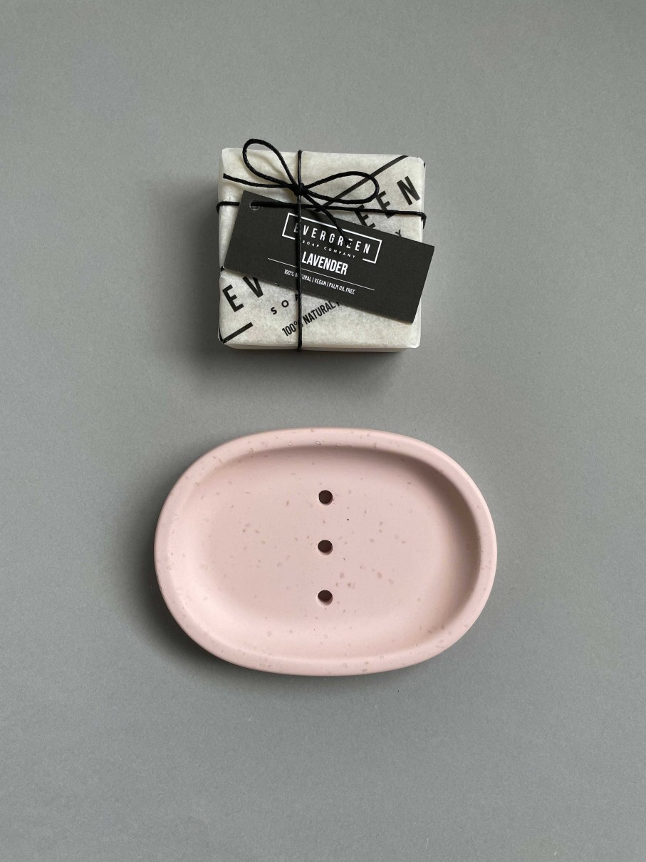 Bath & Body Studio Octave | Handmade Oval Soap Dish With Soap Bar