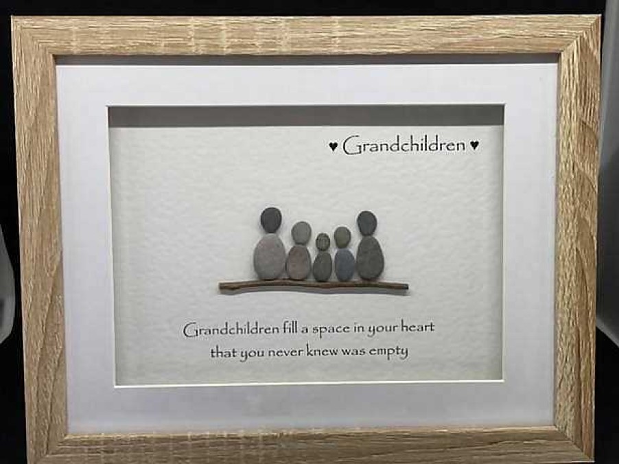 Gifts Pebble Art Design | Grandchildren Fill A Space In Your Heart - Medium