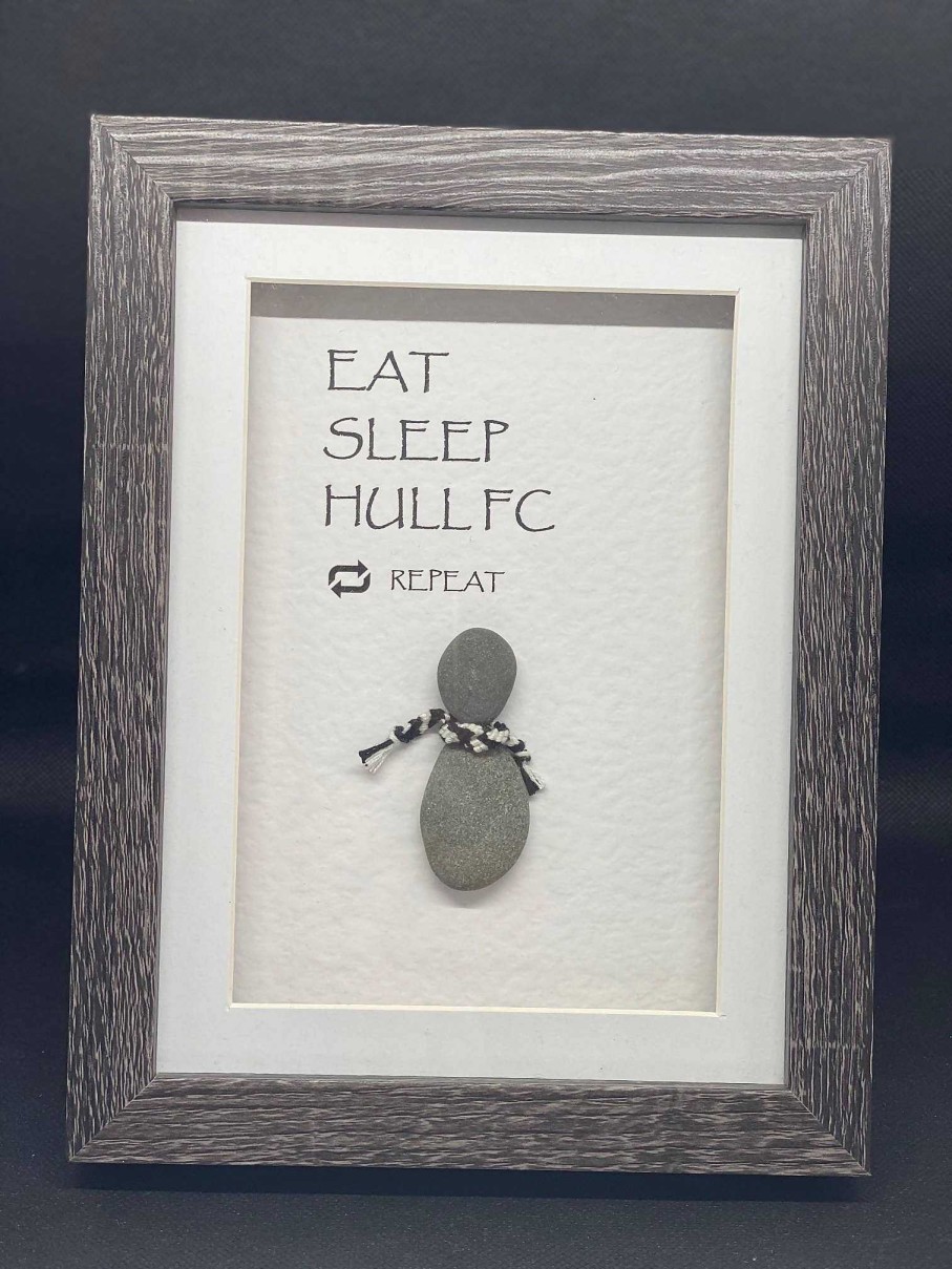 Gifts Pebble Art Design | Eat Sleep Hull Fc Rugby - Small