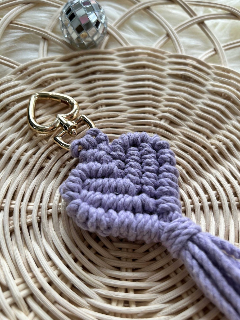 Accessories Loppys Lock Up | Heart Keychain-Lavender