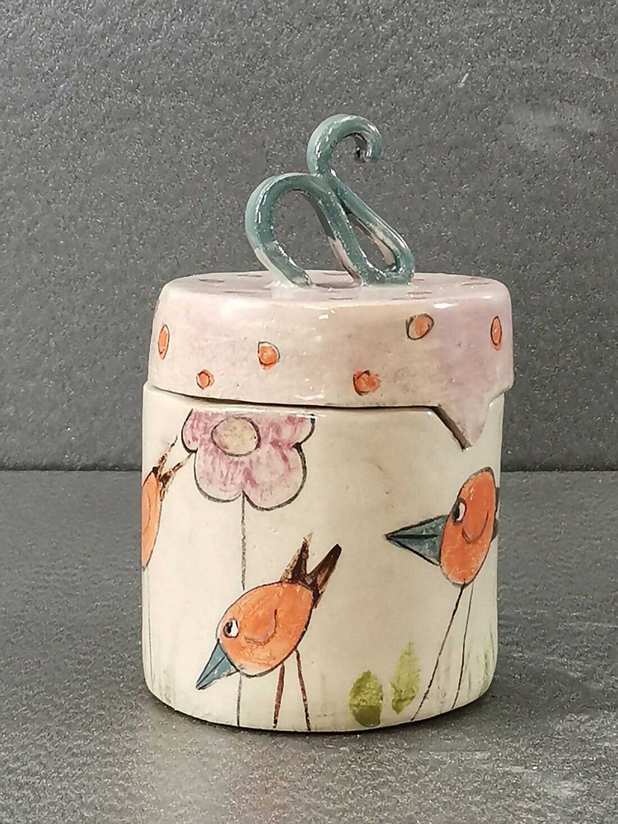 Ceramics & Pottery Kissed Frog Pottery | Lovebirds Keepsake Box