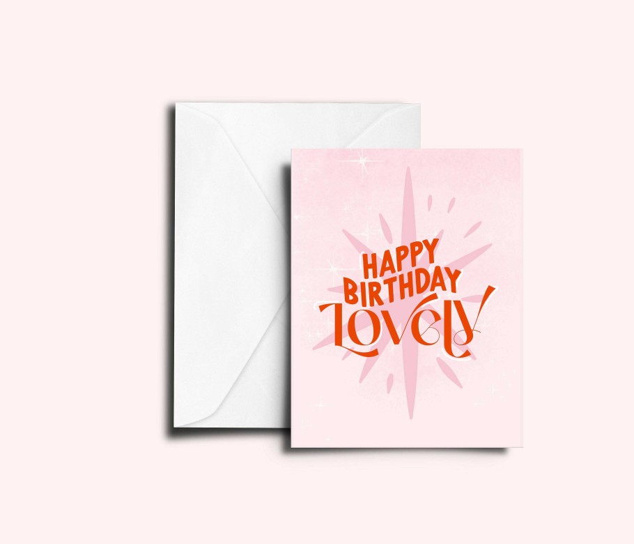 Gifts Ur My Type | Happy Birthday Lovely' A6 Greetings Card