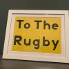 Gifts Vintage Bus Blind Co. | To The Rugby Framed Destination Blind | Bus Blind | Genuine | Coach Blind | Sport