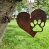 Gifts Westfield Oak Design | Metal Rusty Heart Paw